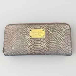 Michael Kors Lavender Snake Print Wallet